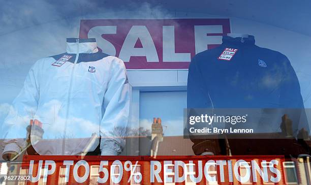 General view of Crystal Palace club shop window prior to the Coca-Cola Football League Championship match between Crystal Palace and Peterborough...