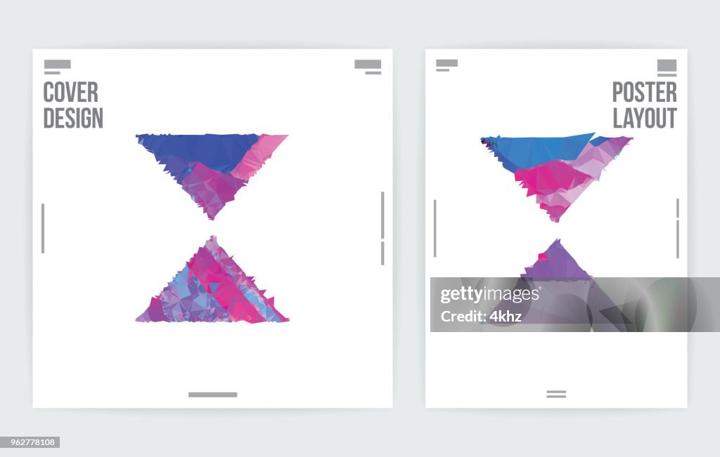 Abstract Triangle Shapes Graphic Design Poster Layout Template High-Res ...