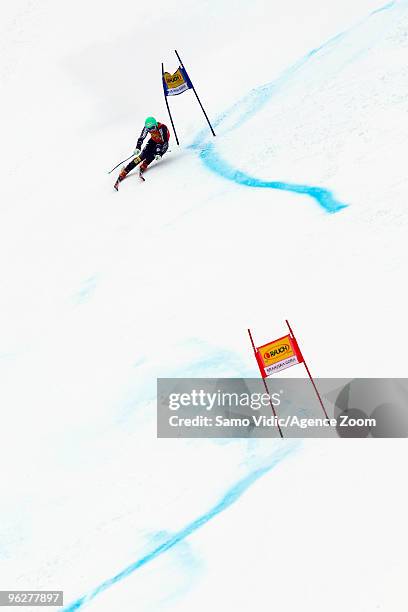 Ted Ligety of USA takes 3rd place during the Audi FIS Alpine Ski World Cup Men's Giant Slalom on January 30, 2010 in Kranjska Gora, Slovenia.