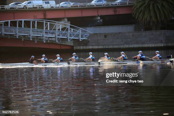 canoeing rowing team in movement - sculling crew stock pictures, royalty-free photos & images