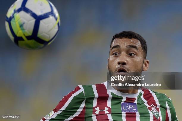 Robinho Â of Fluminense in action during the match between Fluminense and Chapecoense as part of Brasileirao Series A 2018 at Maracana Stadium on May...