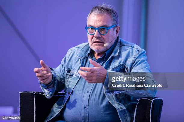 Italian photographer Oliviero Toscani attends Wired Next Fest on May 26, 2018 in Milan, Italy.
