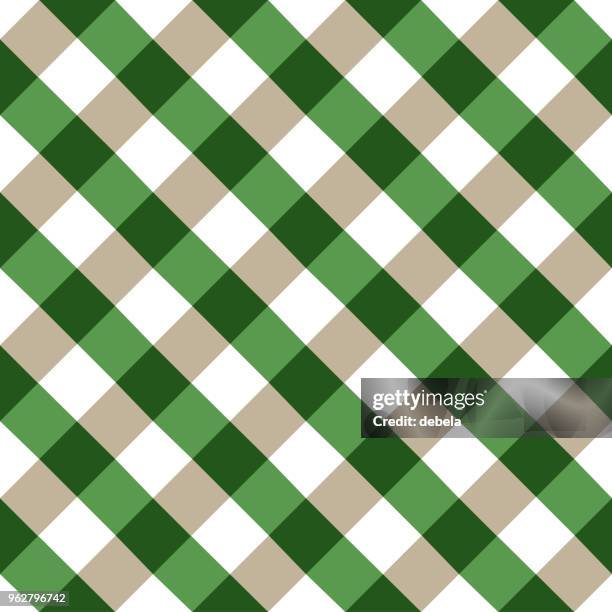 green tablecloth argyle pattern - argyle background stock illustrations