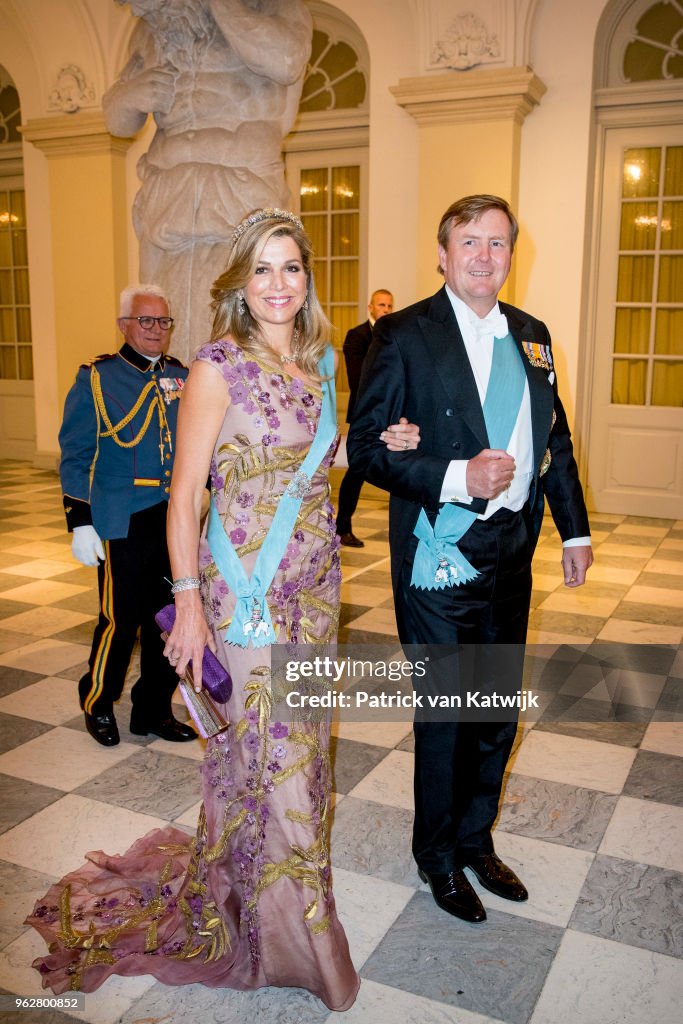 Crown Prince Frederik of Denmark Holds Gala Banquet At Christiansborg Palace