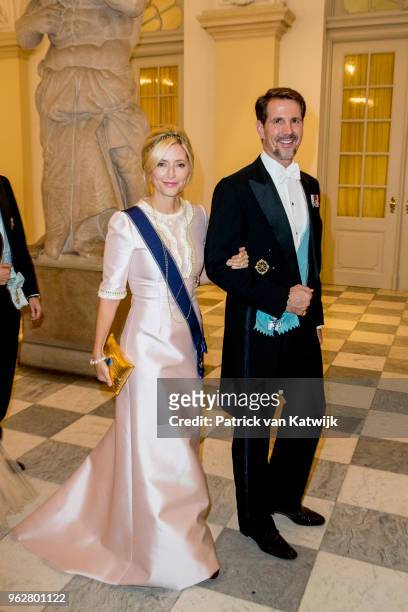 Crown Prince Pavlos of Greece and Crown Princess Marie Chantal of Greece during the gala banquet on the occasion of The Crown Prince's 50th birthday...