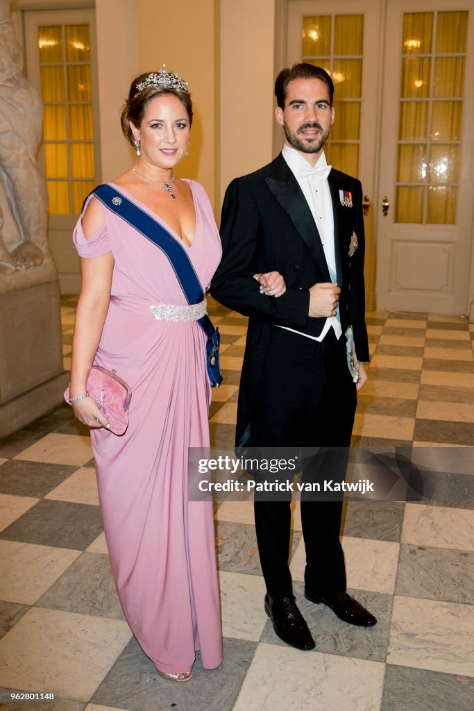 Crown Prince Frederik of Denmark Holds Gala Banquet At Christiansborg Palace