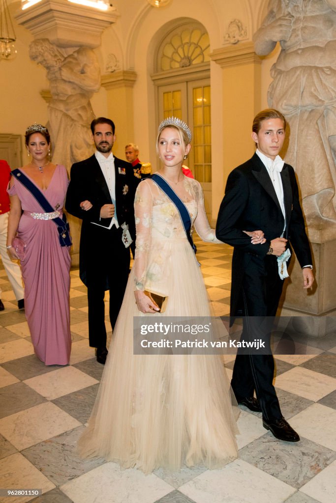 Crown Prince Frederik of Denmark Holds Gala Banquet At Christiansborg Palace