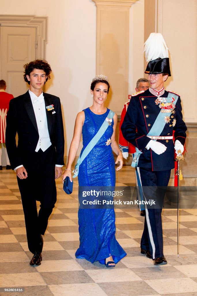 Crown Prince Frederik of Denmark Holds Gala Banquet At Christiansborg Palace