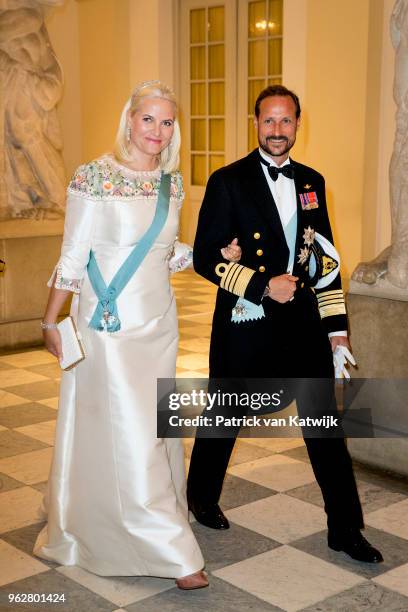 Crown Prince Haakon of Norway and Crown Princess Mette-Marit of Norway during the gala banquet on the occasion of The Crown Prince's 50th birthday at...