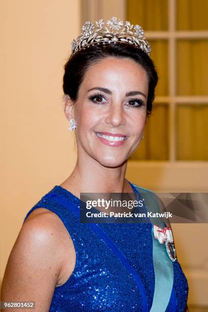 Princess Marie of Denmark during the gala banquet on the occasion of The Crown Prince's 50th birthday at Christiansborg Palace Chapel on May 26, 2018...