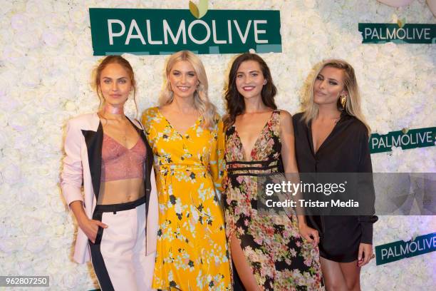 Elena Carriere, Lena Gercke, Fata Hasanovic and Sophia Thomalla attend the Cherry Blossom Night on May 25, 2018 in Hamburg, Germany.