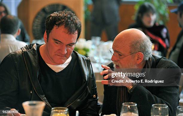Feature film director Quentin Tarantino and moderator Jeremy Kagan attend the 62nd Annual Directors Guild Of America Awards President's Breakfast at...