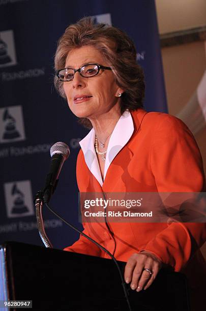 Senator Barbara Boxer attends the 52nd Annual GRAMMY Awards 12th Annual Entertainment Law Initiative Luncheon and Scholarship held at the Beverly...