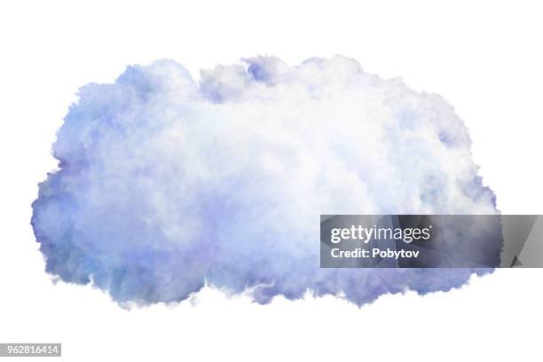 painted cloud isolated on white - fluffy clouds stock illustrations