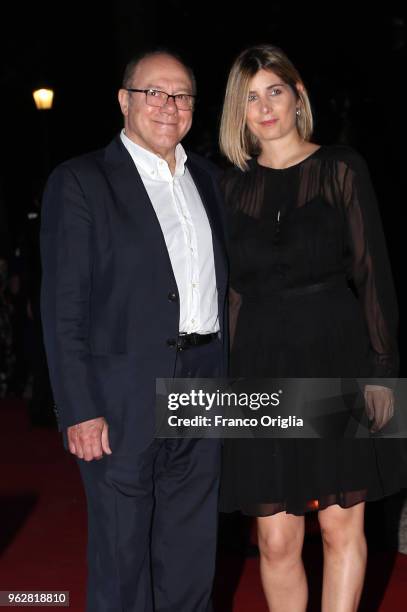 Carlo Verdone and Giulia Verdone attend the Vanity Fair party during the 86th Concorso Ippico Internazionale Piazza Di Siena at Villa Borghese on May...