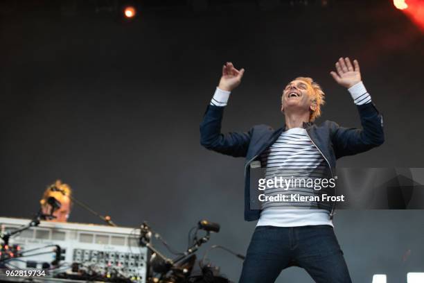 Karl Hyde of Underworld performs at the BBC 6Music Biggest Weekend at Titanic Slipways on May 26, 2018 in Belfast, Northern Ireland.