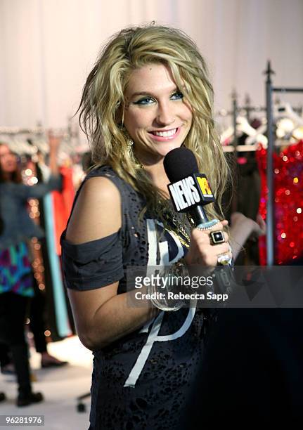Singer Ke$ha attends GRAMMY Style Studio Day 4 at Smashbox West Hollywood on January 30, 2010 in West Hollywood, California.