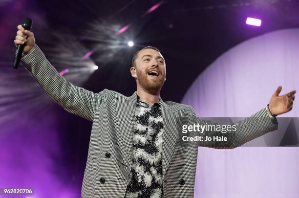 Sam Smith performs at BBC Music Biggest Weekend held at Singleton Park on May 26, 2018 in Swansea, Wales.