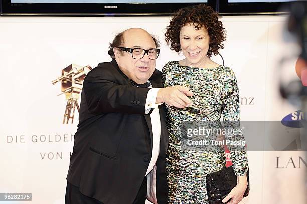 Actor Danny DeVito and his wife US actress Rhea Perlman attend the Goldene Kamera 2010 Award at the Axel Springer Verlag on January 30, 2010 in...