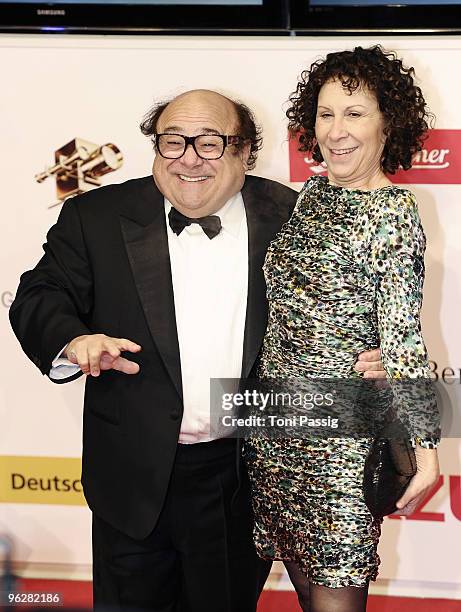 Actor Danny DeVito and his wife US actress Rhea Perlman attend the Goldene Kamera 2010 Award at the Axel Springer Verlag on January 30, 2010 in...