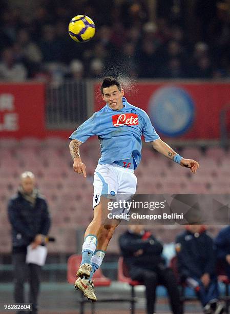 Marek Hamsik of Napoli in action during the Serie A match between Napoli and Genoa at Stadio San Paolo on January 30, 2010 in Naples, Italy.