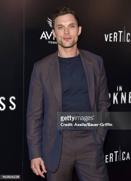 Actor Ed Skrein attends the premiere of Vertical Entertainment's 'In Darkness' at ArcLight Hollywood on May 23, 2018 in Hollywood, California.