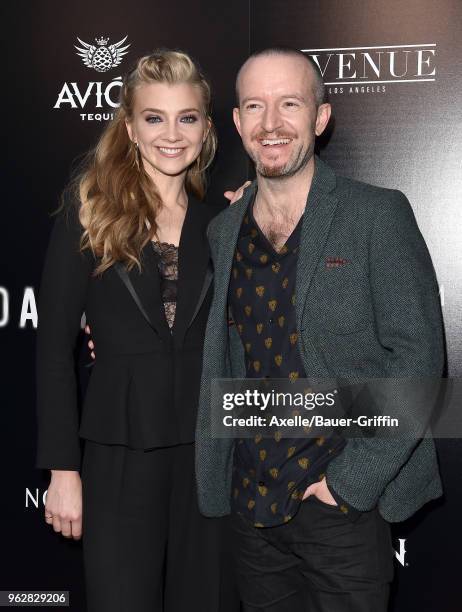 Actress Natalie Dormer and director Anthony Byrne attend the premiere of Vertical Entertainment's 'In Darkness' at ArcLight Hollywood on May 23, 2018...