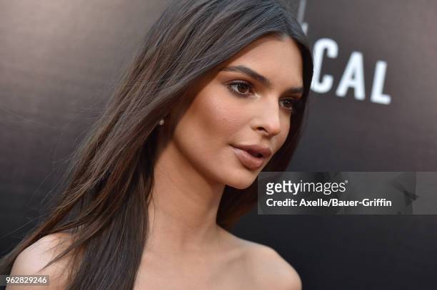 Model Emily Ratajkowski attends the premiere of Vertical Entertainment's 'In Darkness' at ArcLight Hollywood on May 23, 2018 in Hollywood, California.