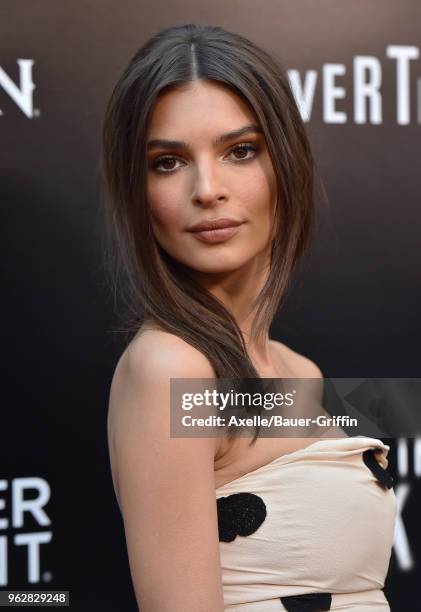 Model Emily Ratajkowski attends the premiere of Vertical Entertainment's 'In Darkness' at ArcLight Hollywood on May 23, 2018 in Hollywood, California.