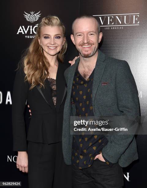 Actress Natalie Dormer and director Anthony Byrne attend the premiere of Vertical Entertainment's 'In Darkness' at ArcLight Hollywood on May 23, 2018...