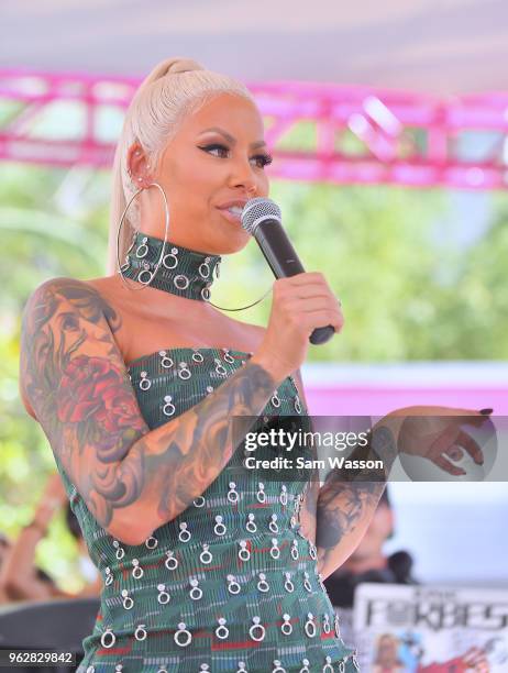 Model/actress Amber Rose hosts at the Flamingo Go Pool Dayclub at Flamingo Las Vegas on May 26, 2018 in Las Vegas, Nevada.