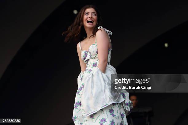 Lorde performs at All Points East Festival at Victoria Park on May 26, 2018 in London, England.