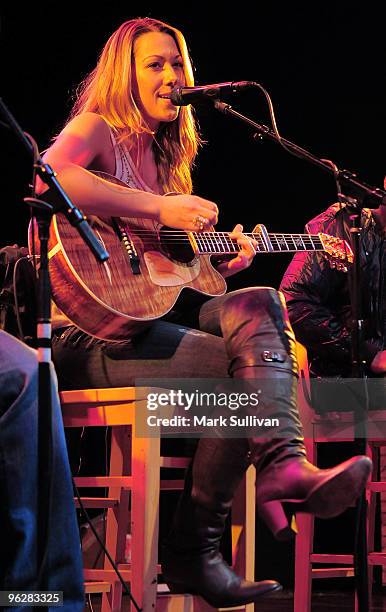 Singer/songwriter Colbie Caillat attends the BMI "How I Wrote That Song" panel discussion at House of Blues Sunset Strip on January 30, 2010 in West...