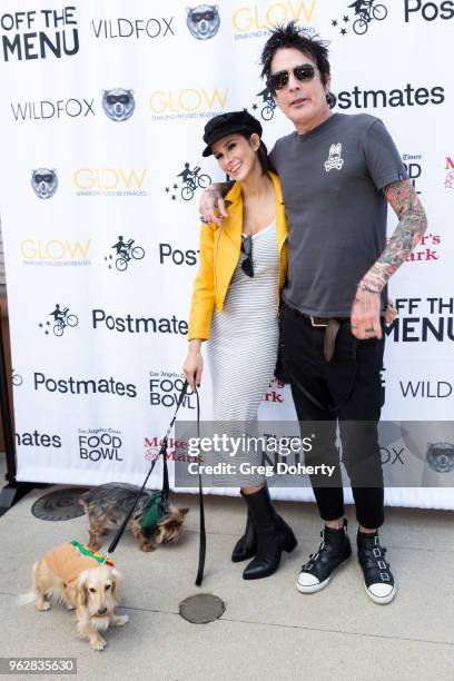 Tommy Lee and Fiance Brittany Furlan attend the Los Angeles Times Food Bowl - Secret Burger Showdown at Wallis Annenberg Center for the Performing...