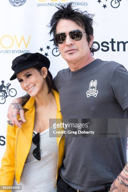 Tommy Lee and Fiance Brittany Furlan attend the Los Angeles Times Food Bowl - Secret Burger Showdown at Wallis Annenberg Center for the Performing...