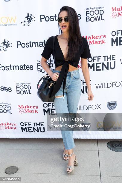 Actress Shay Mitchell attends the Los Angeles Times Food Bowl - Secret Burger Showdown at Wallis Annenberg Center for the Performing Arts on May 26,...