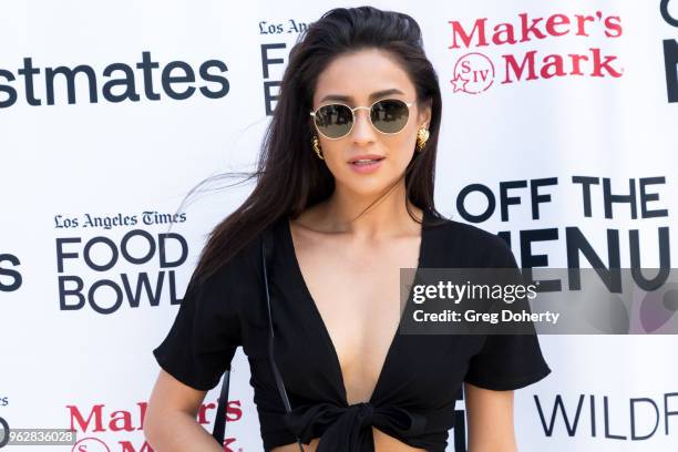 Actress Shay Mitchell attends the Los Angeles Times Food Bowl - Secret Burger Showdown at Wallis Annenberg Center for the Performing Arts on May 26,...