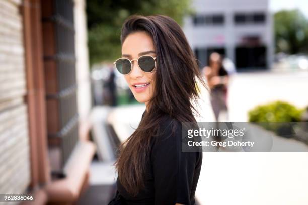 Actress Shay Mitchell attends the Los Angeles Times Food Bowl - Secret Burger Showdown at Wallis Annenberg Center for the Performing Arts on May 26,...