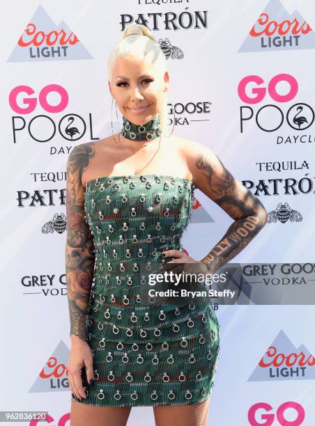 Actress/model Amber Rose hosts the Go Pool Dayclub at Flamingo Las Vegas on May 26, 2018 in Las Vegas, Nevada.
