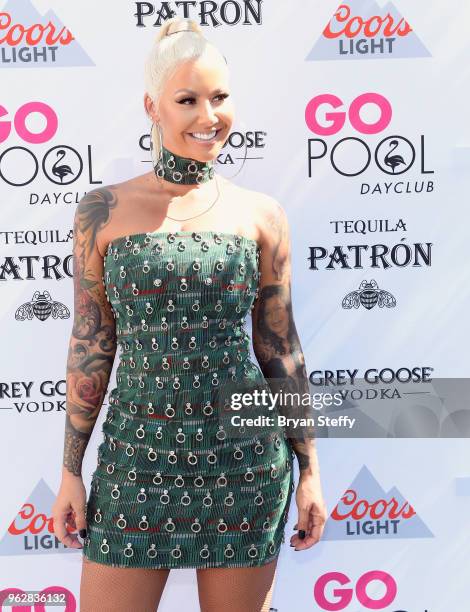 Actress/model Amber Rose hosts the Go Pool Dayclub at Flamingo Las Vegas on May 26, 2018 in Las Vegas, Nevada.