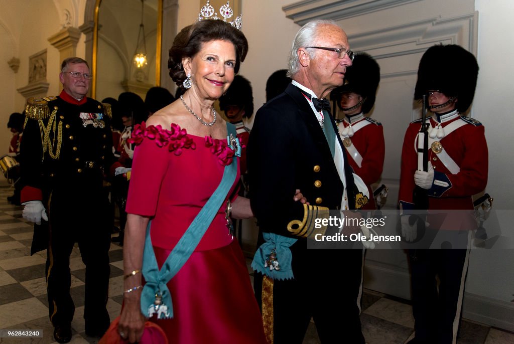 Crown Prince Frederik of Denmark Holds Gala Banquet At Christiansborg Palace