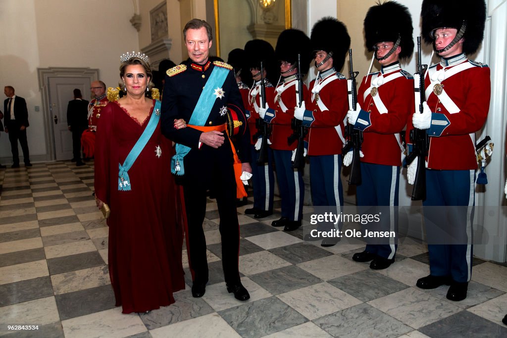 Crown Prince Frederik of Denmark Holds Gala Banquet At Christiansborg Palace