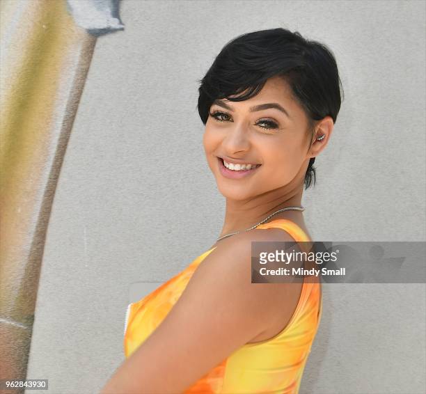 Tori Brixx arrives at the pool at The Linq Hotel & Casino on May 26, 2018 in Las Vegas, Nevada.