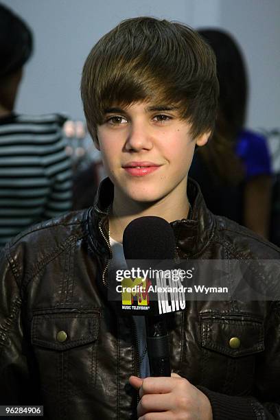 Musician Justin Bieber attends GRAMMY Style Studio Day 4 at Smashbox West Hollywood on January 30, 2010 in West Hollywood, California.