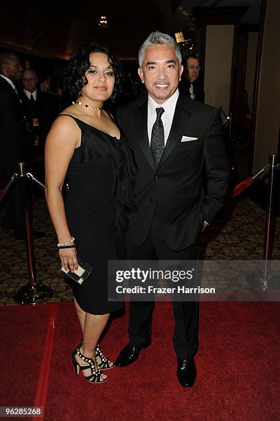 Persoanlity Cesar Millan and Ilusion Millan arrive at the 62nd Annual Directors Guild Of America Awards at the Hyatt Regency Century Plaza on January...