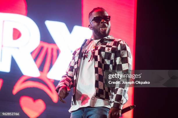 Maleek Berry performs on stage during AFROREPUBLIK festival at The O2 Arena on May 26, 2018 in London, England.