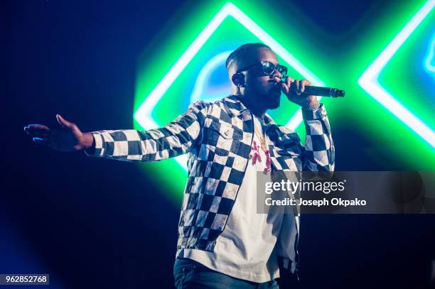 Maleek Berry performs on stage during AFROREPUBLIK festival at The O2 Arena on May 26, 2018 in London, England.