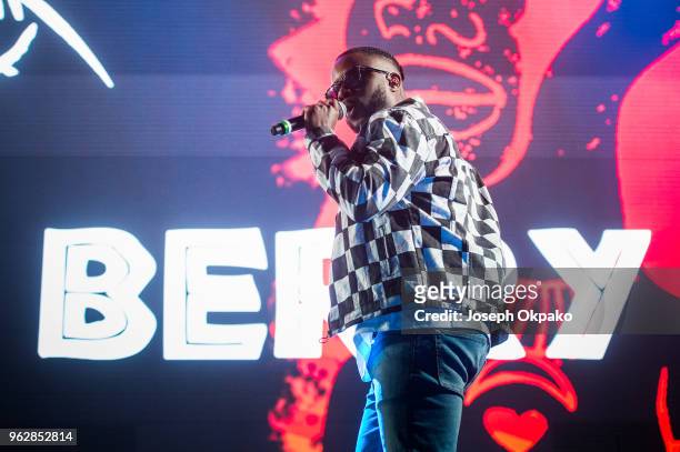 Maleek Berry performs on stage during AFROREPUBLIK festival at The O2 Arena on May 26, 2018 in London, England.