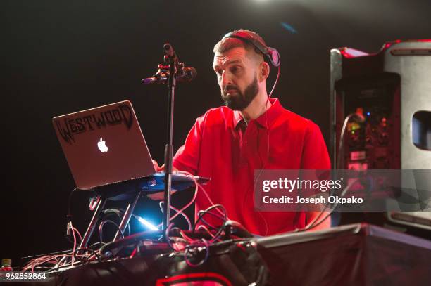 Tim Westwood DJ's on stage during AFROREPUBLIK festival at The O2 Arena on May 26, 2018 in London, England.