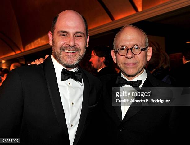 Show Creator/Director Matthew Weiner and Director Bob Balaban attend the 62nd Annual Directors Guild Of America Awards cocktail reception held at the...